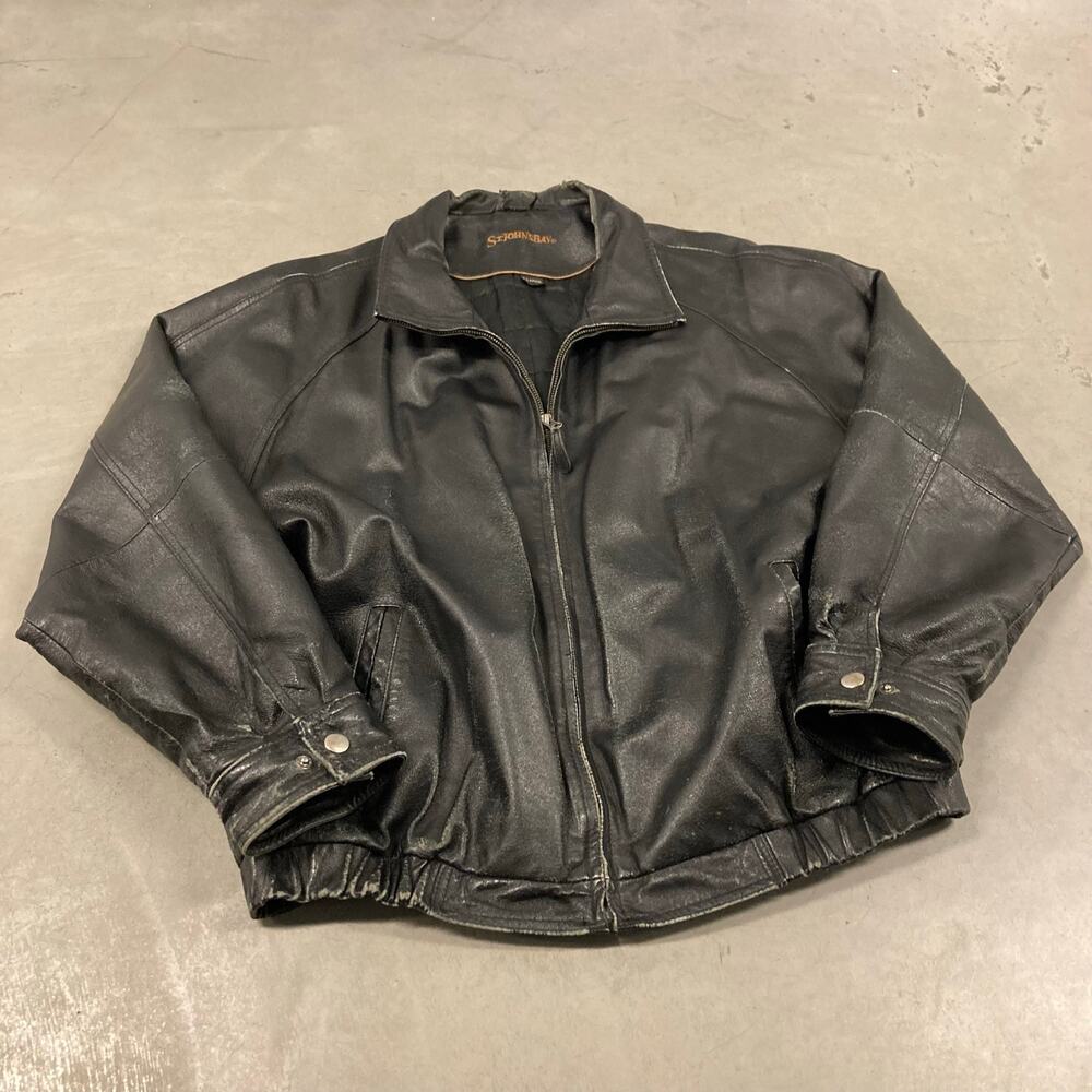 vintage 90’s St. John’s bay leather  jacket
